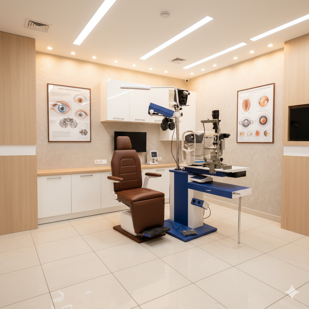 Unidad óftalmica Mesa Dual Sillón Eléctrico Nacional sin Equipos 441E59