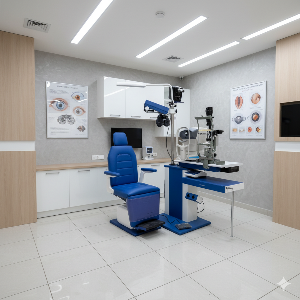 Unidad óftalmica Mesa Dual Sillón Eléctrico Nacional sin Equipos 441E59