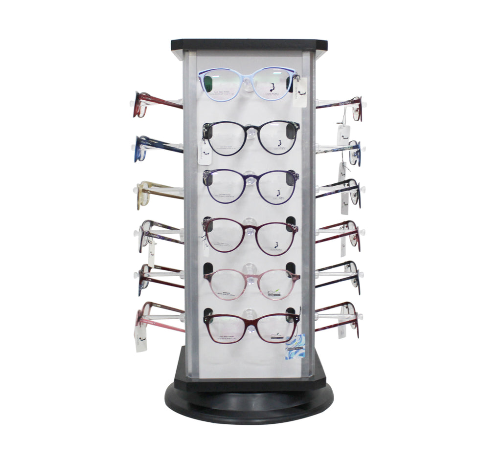 Exhibidor De Mesa Giratorio 24 Lentes Espejo Redondo Olive 3241EXHGIR24PZ